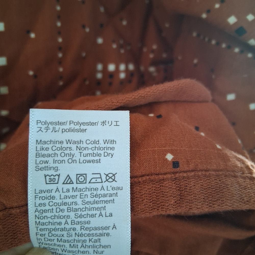 Madewell Women's Cotton Rust Colored Quilted Bandana Jacket "as is" (No Belt) - Picture 10 of 16